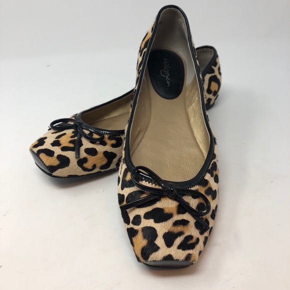 Nordstrom Square Toe Leopard Animal Print Flats 6M
